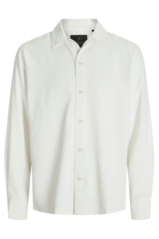 JPRBLATREND JACQUARD L/S SHIRT STYD 12278765 WHITE